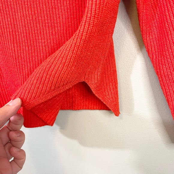 Chloe + Cyrus Women's Red Turtle Neck Long Sleeve Knit Pullover Sweater Medium - Picture 3 of 7